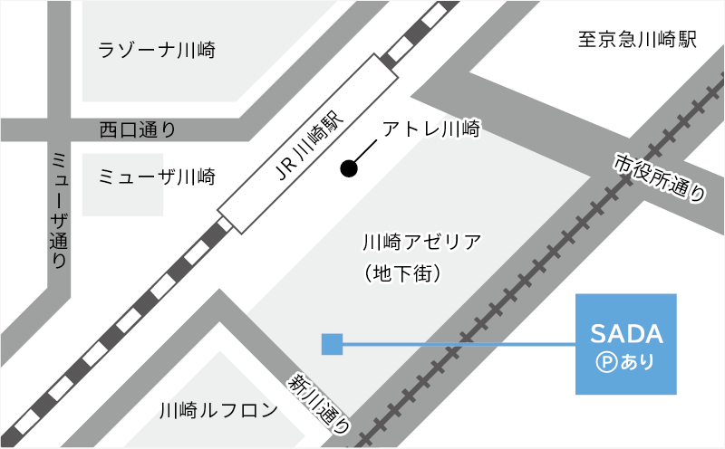川崎アゼリア店の地図
